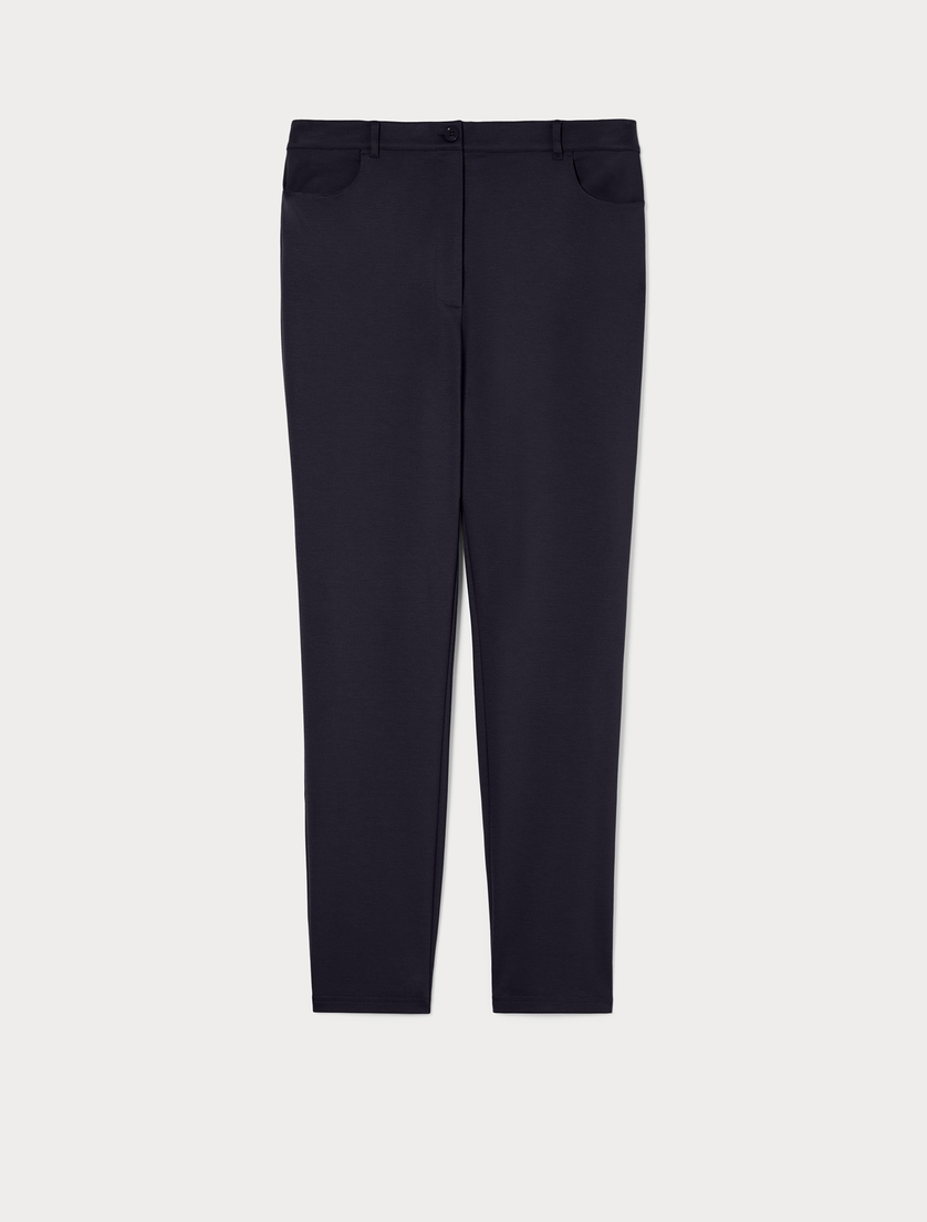 Hose aus Mailänder Strick - NACHTBLAU - Marina Rinaldi