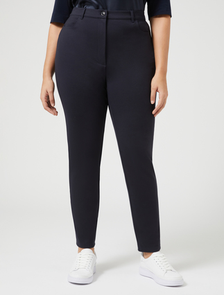 Milano-knit trousers - MIDNIGHTBLUE