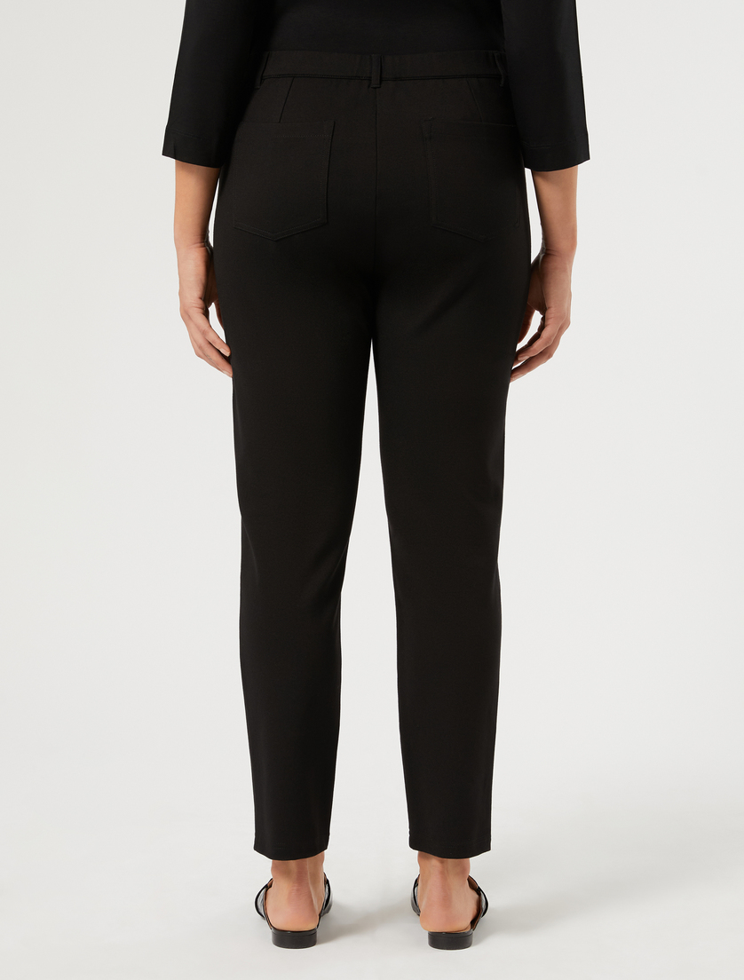 Hose aus Mailänder Strick - SCHWARZ - Marina Rinaldi - 4