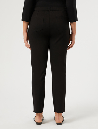 Milano-knit trousers - BLACK - Marina Rinaldi - 4