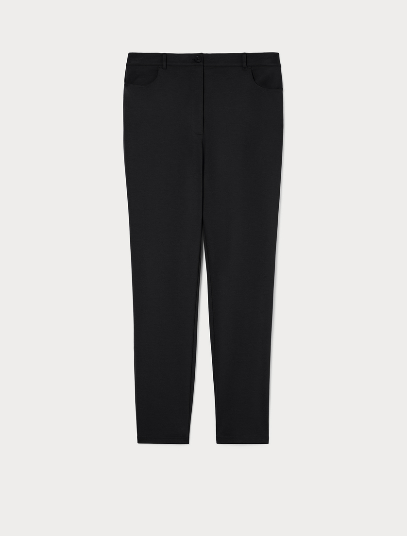 Hose aus Mailänder Strick - SCHWARZ - Marina Rinaldi