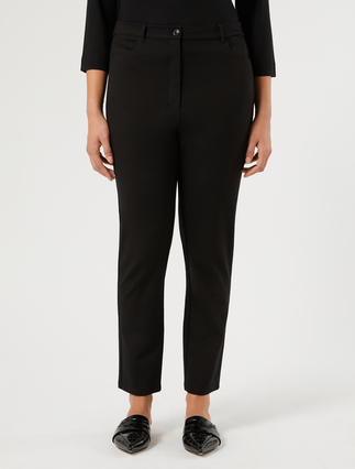 Milano-knit trousers - BLACK - Marina Rinaldi - 3