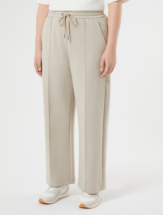Pantalon en jersey double - GRIS TOURTERELLE