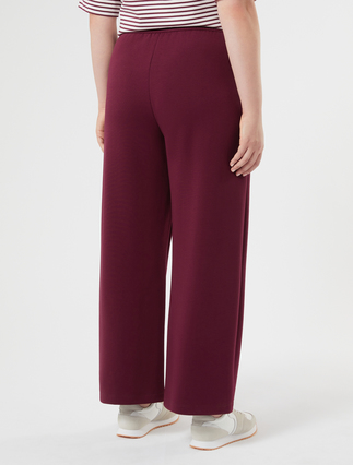 Double-faced jersey trousers - BORDEAUX - Marina Rinaldi - 4