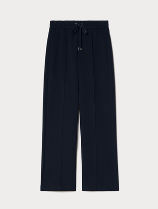 Double-faced cotton-blend jersey trousers - Marina Rinaldi