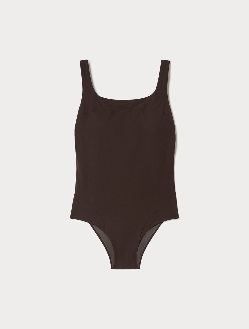 One-piece swimsuit with cuts - CHOCOLATE - Marina Rinaldi