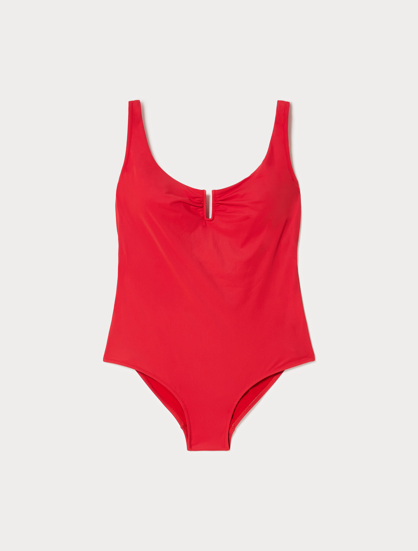 Costume intero con anello - ROSSO - Marina Rinaldi