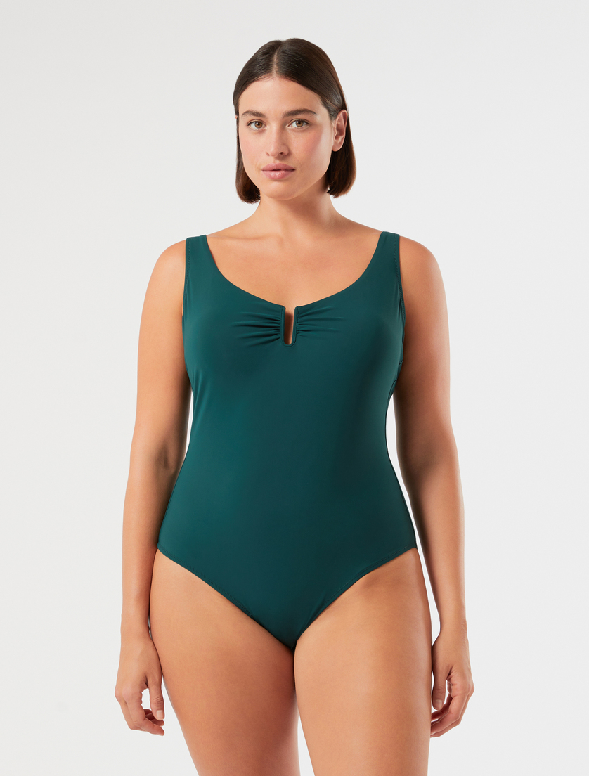 Costume intero con anello - VERDE - Marina Rinaldi - 3