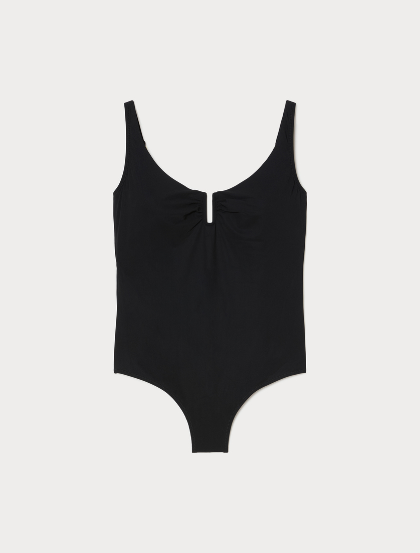 Ring-detail swimsuit - BLACK - Marina Rinaldi