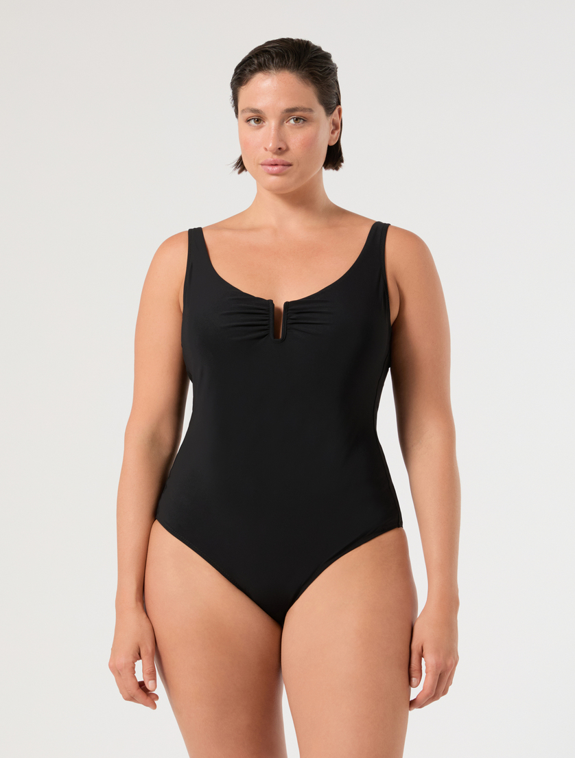 Ring-detail swimsuit - BLACK - Marina Rinaldi - 3