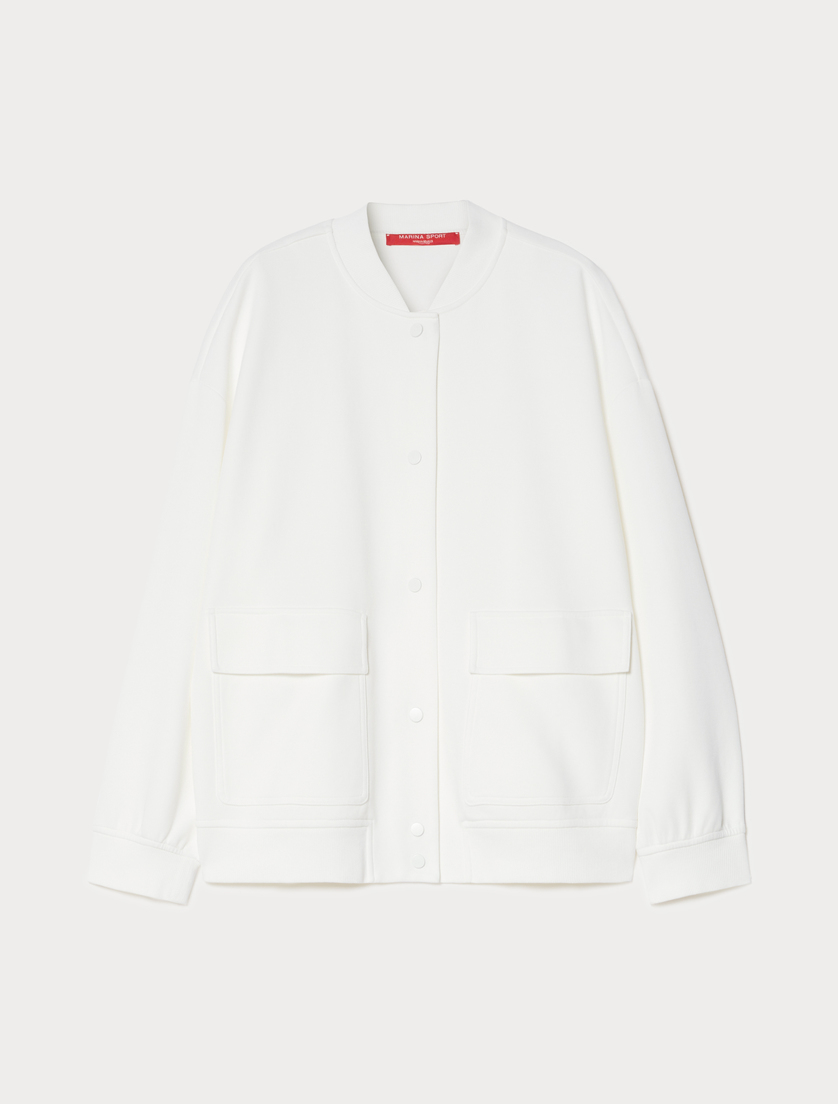 Double-faced jersey jacket - IVORY - Marina Rinaldi