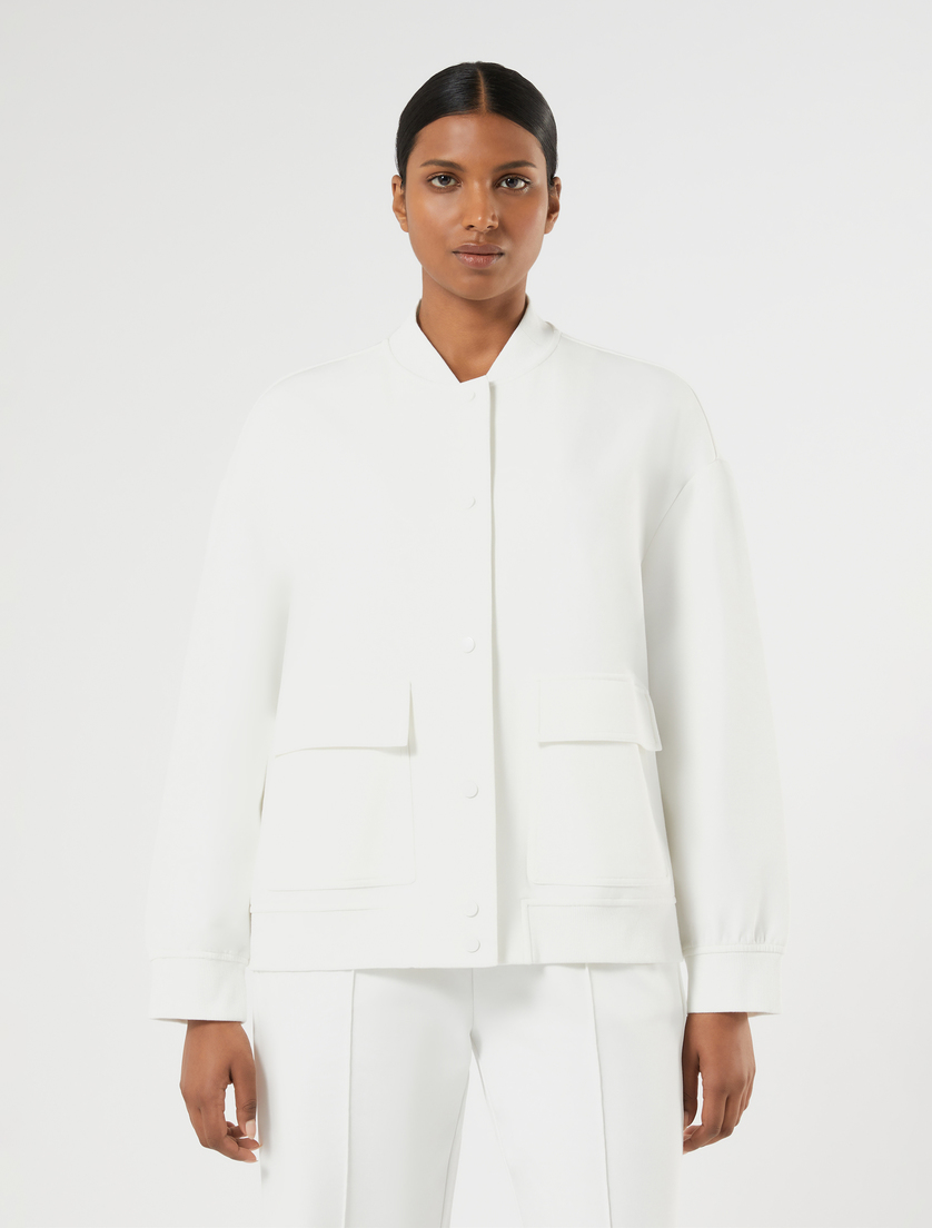 Double-faced jersey jacket - IVORY - Marina Rinaldi - 3