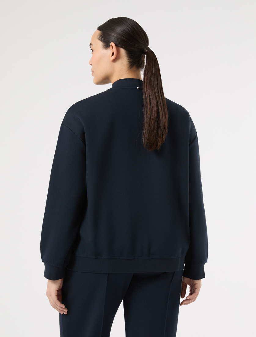 Double-faced jersey jacket - NAVY - Marina Rinaldi - 4