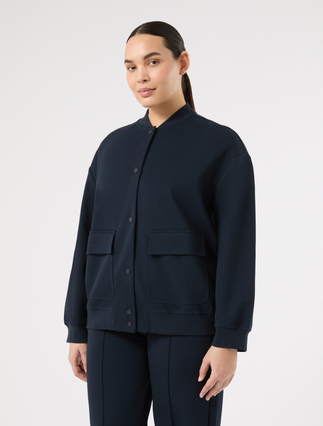 Double-faced jersey jacket - NAVY