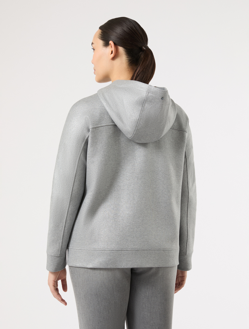 Laminated jersey sweatshirt - MEDIUM GREY - Marina Rinaldi - 4