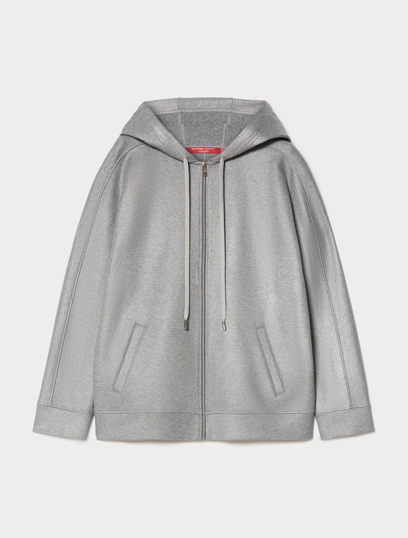 Laminated jersey sweatshirt - MEDIUM GREY - Marina Rinaldi