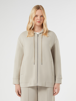 Jacke aus doppeltem Jersey - TAUBENGRAU