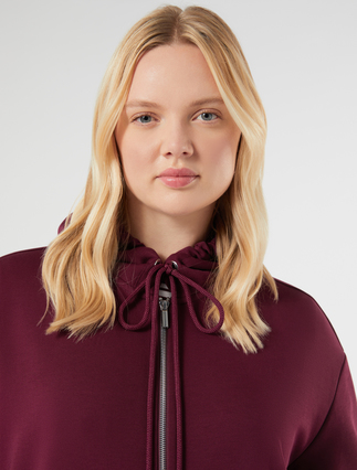 Double-faced jersey jacket - BORDEAUX - Marina Rinaldi - 5