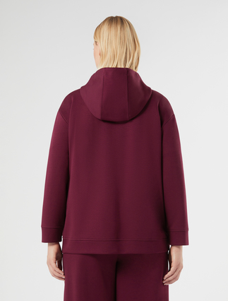 Double-faced jersey jacket - BORDEAUX - Marina Rinaldi - 4