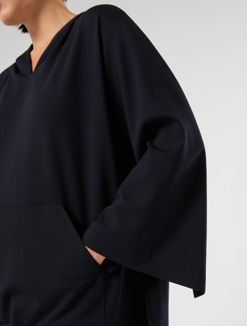 Sweat-shirt stretch au point Milano - BLEU NUIT - Marina Rinaldi - 5