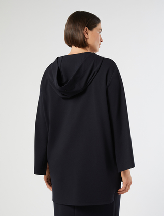 Milano-knit stretch sweatshirt - MIDNIGHTBLUE - Marina Rinaldi - 4