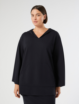 Sweat-shirt stretch au point Milano - BLEU NUIT