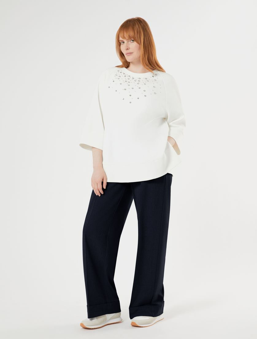 Sweatshirt aus Jersey mit Stickerei - Marina Rinaldi