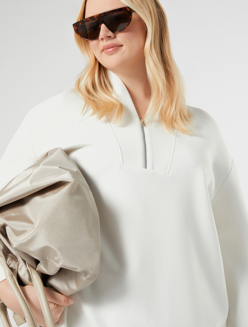Double-faced jersey sweatshirt - IVORY - Marina Rinaldi - 5