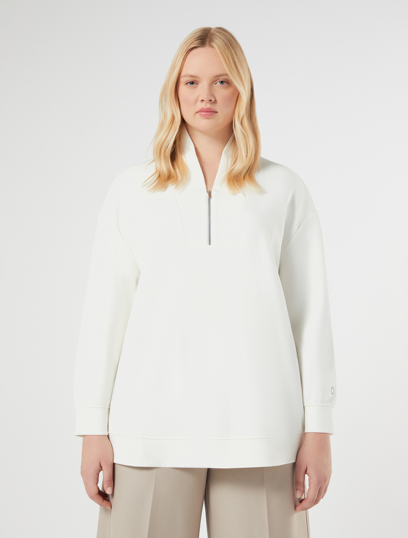 Double-faced jersey sweatshirt - IVORY - Marina Rinaldi - 3