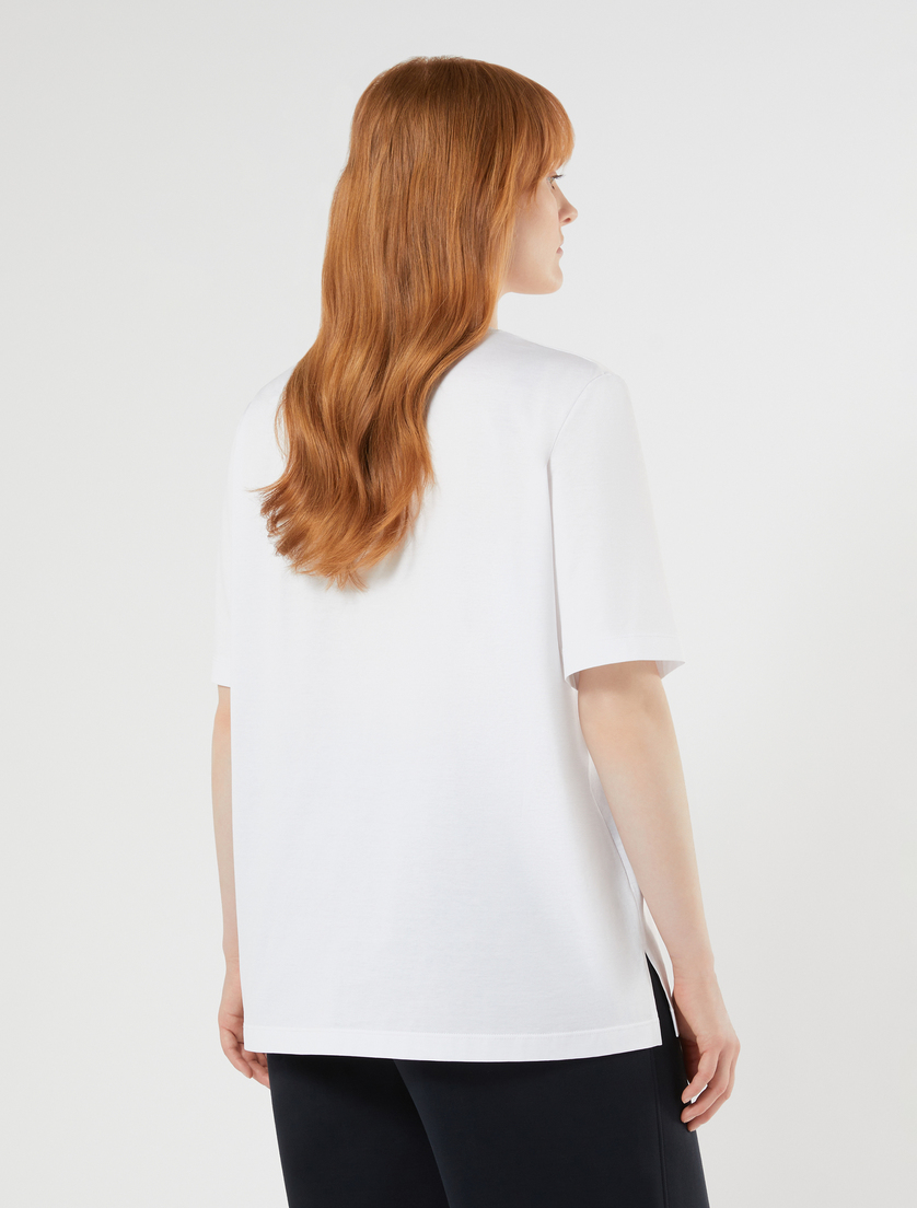Cotton jersey T-shirt - OPTICAL WHITE - Marina Rinaldi - 4
