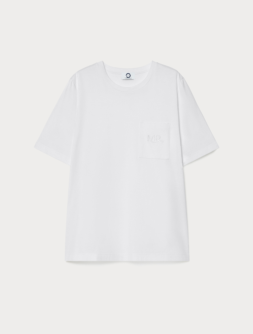 Cotton jersey T-shirt - OPTICAL WHITE - Marina Rinaldi