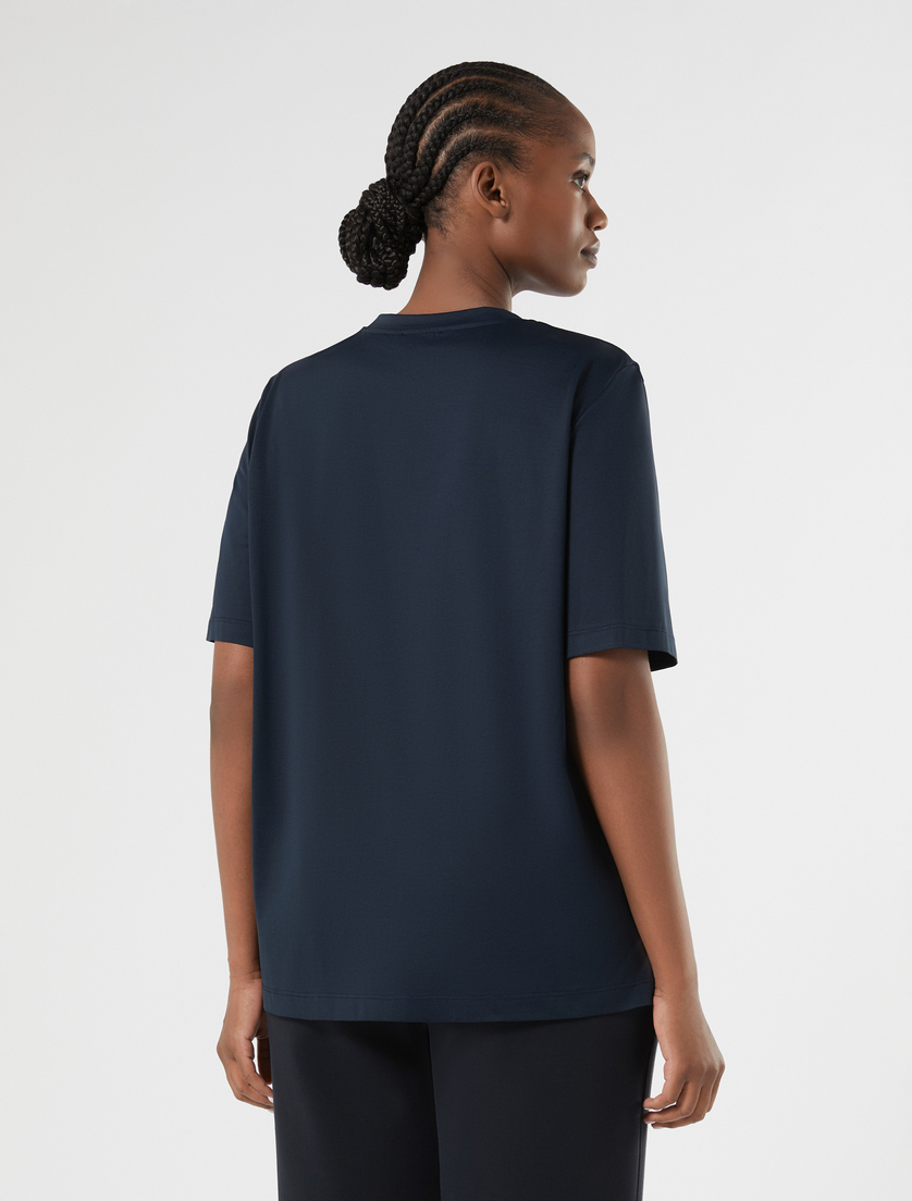 Cotton jersey T-shirt - MIDNIGHTBLUE - Marina Rinaldi - 4