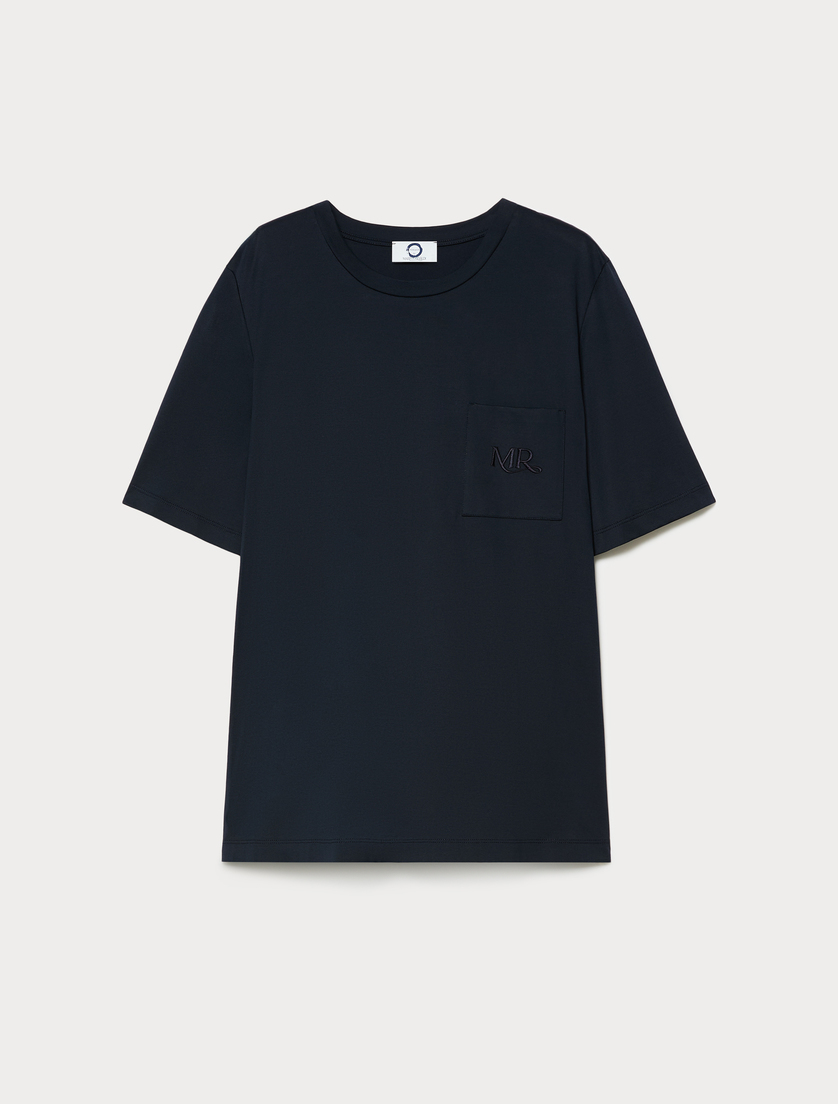 Cotton jersey T-shirt - MIDNIGHTBLUE - Marina Rinaldi