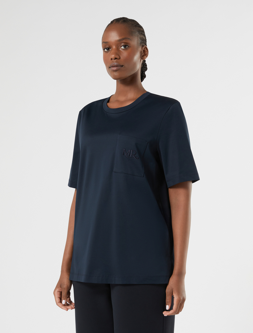 Cotton jersey T-shirt - MIDNIGHTBLUE - Marina Rinaldi - 3
