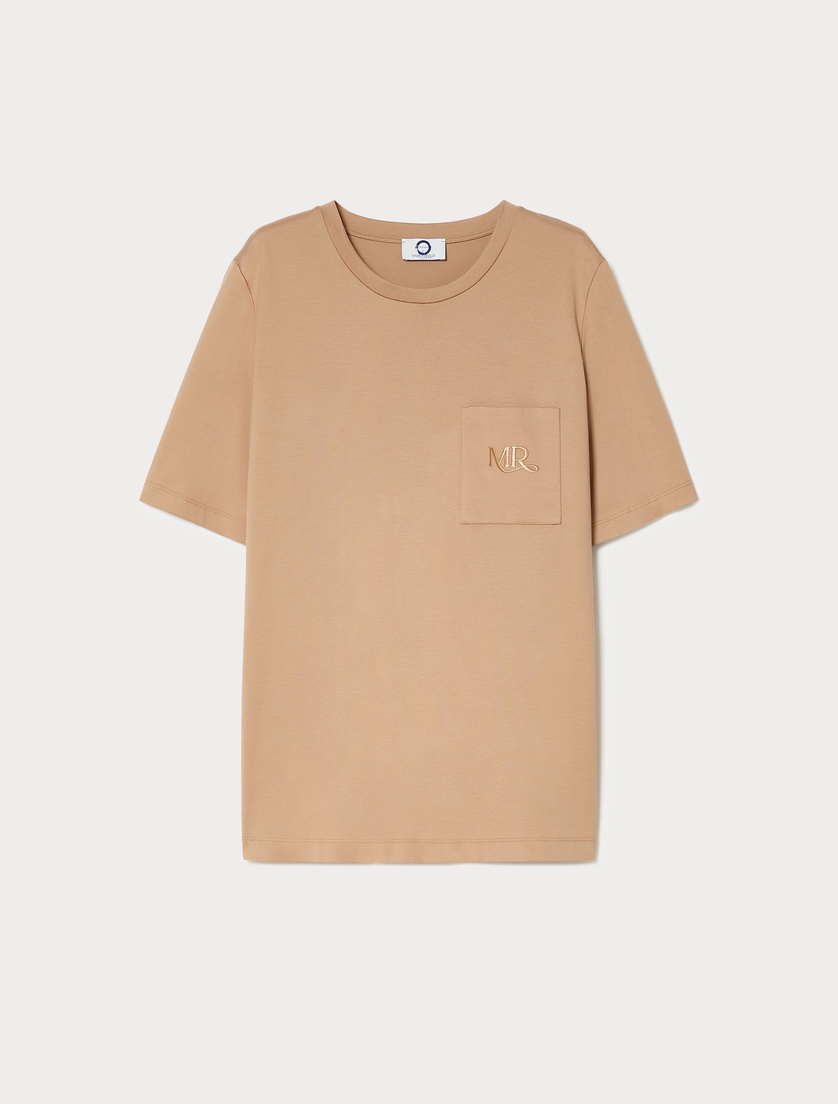 Cotton jersey T-shirt - EARTH - Marina Rinaldi