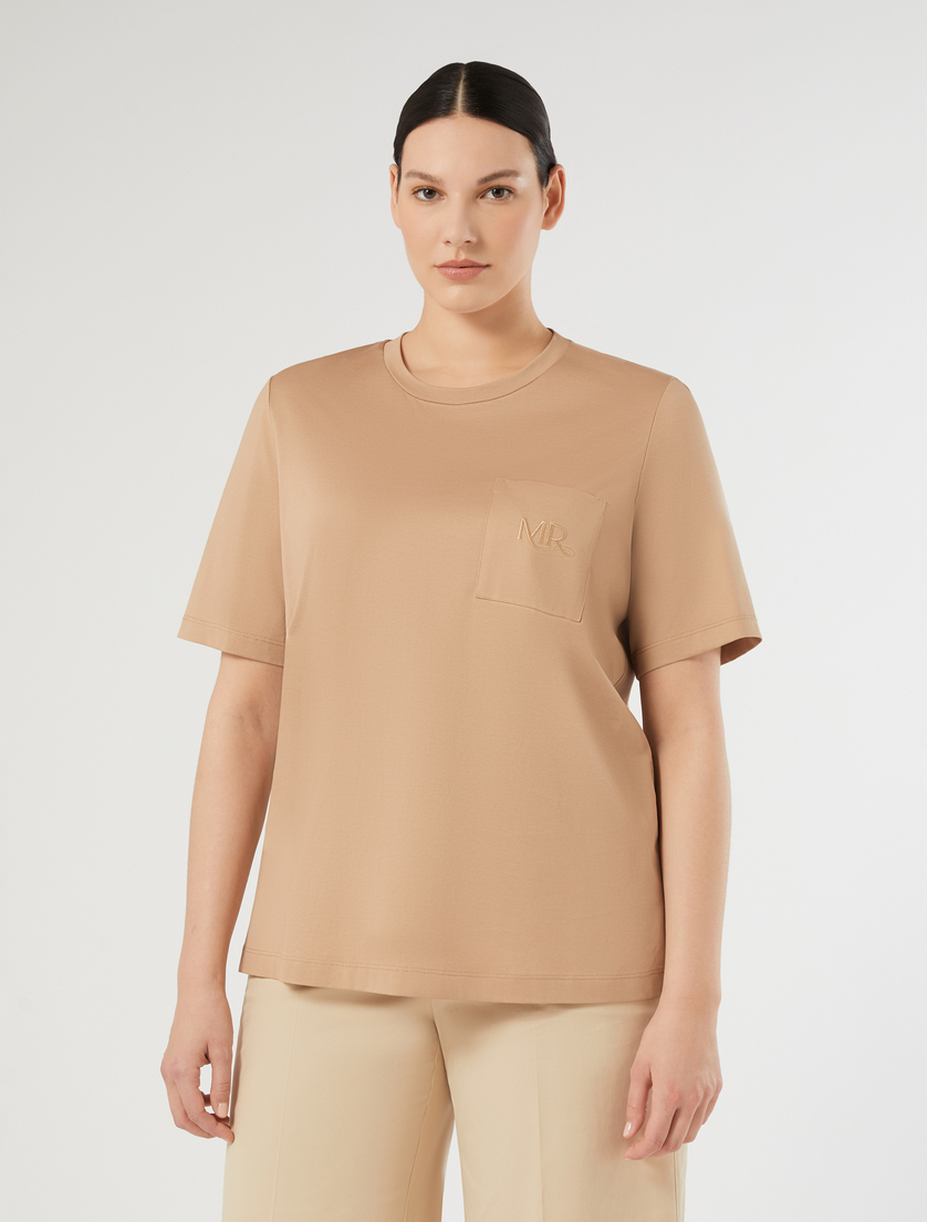 Cotton jersey T-shirt - EARTH - Marina Rinaldi - 3