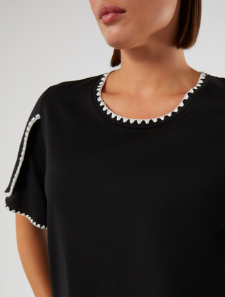 Cotton jersey T-shirt - BLACK - Marina Rinaldi - 5