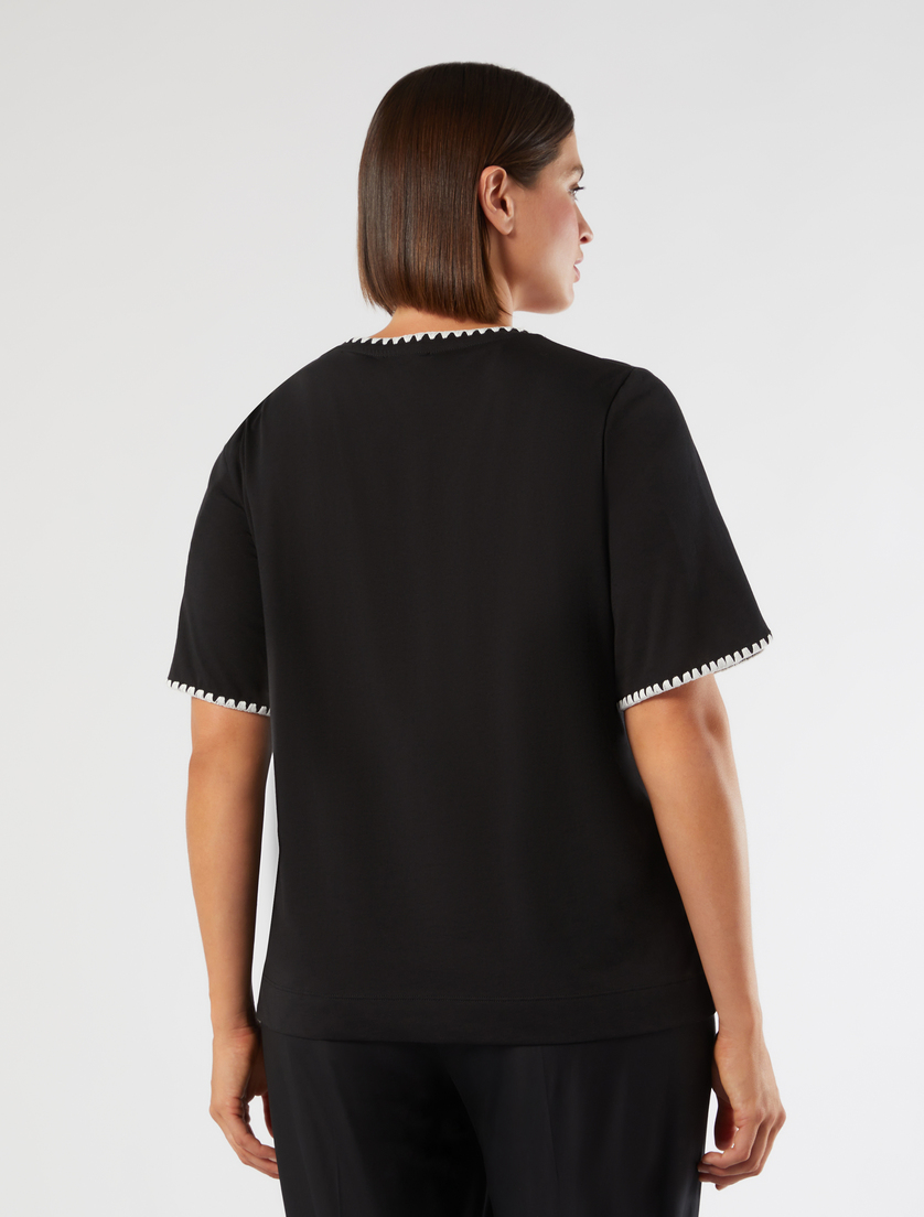 T-Shirt aus Baumwolljersey - SCHWARZ - Marina Rinaldi - 4