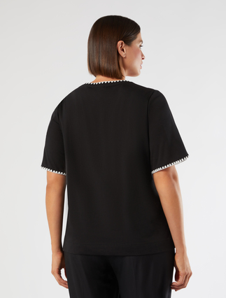 Cotton jersey T-shirt - BLACK - Marina Rinaldi - 4