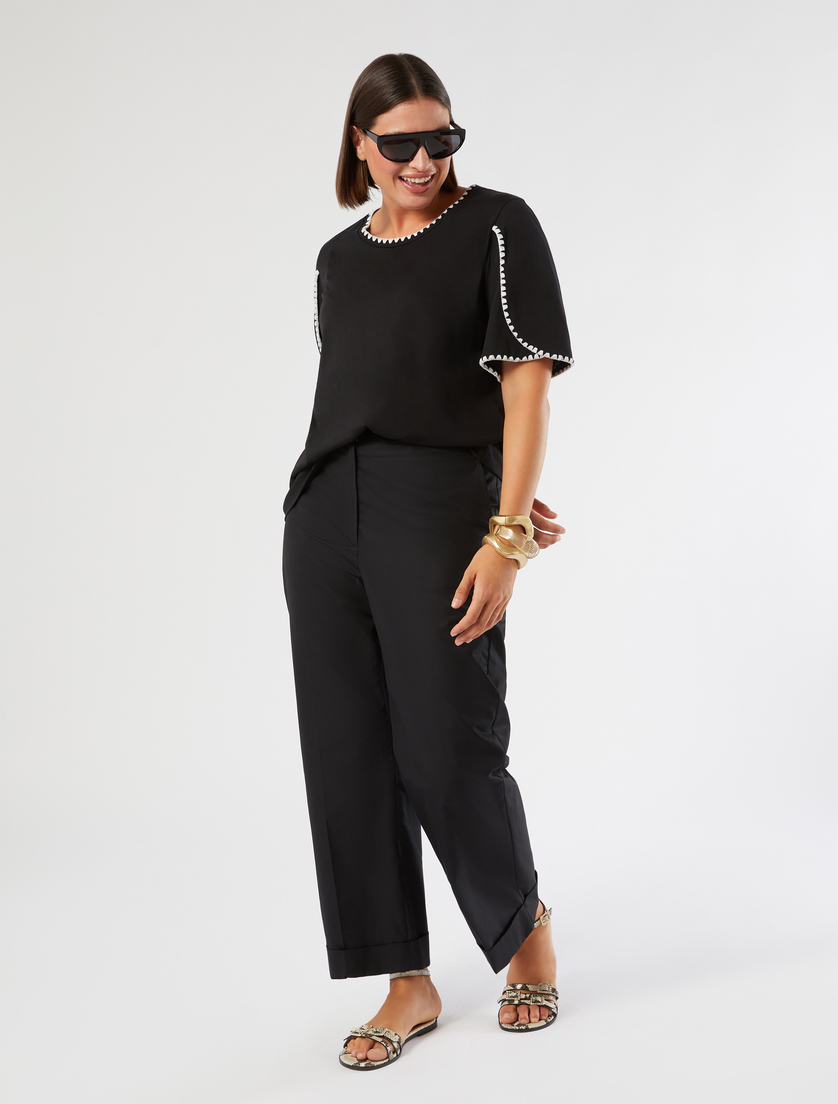 T-Shirt aus Baumwolljersey - SCHWARZ - Marina Rinaldi - 2