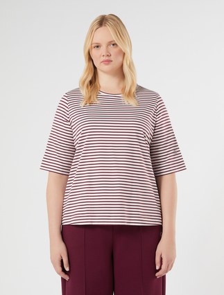 Cotton jersey T-shirt - BORDEAUX