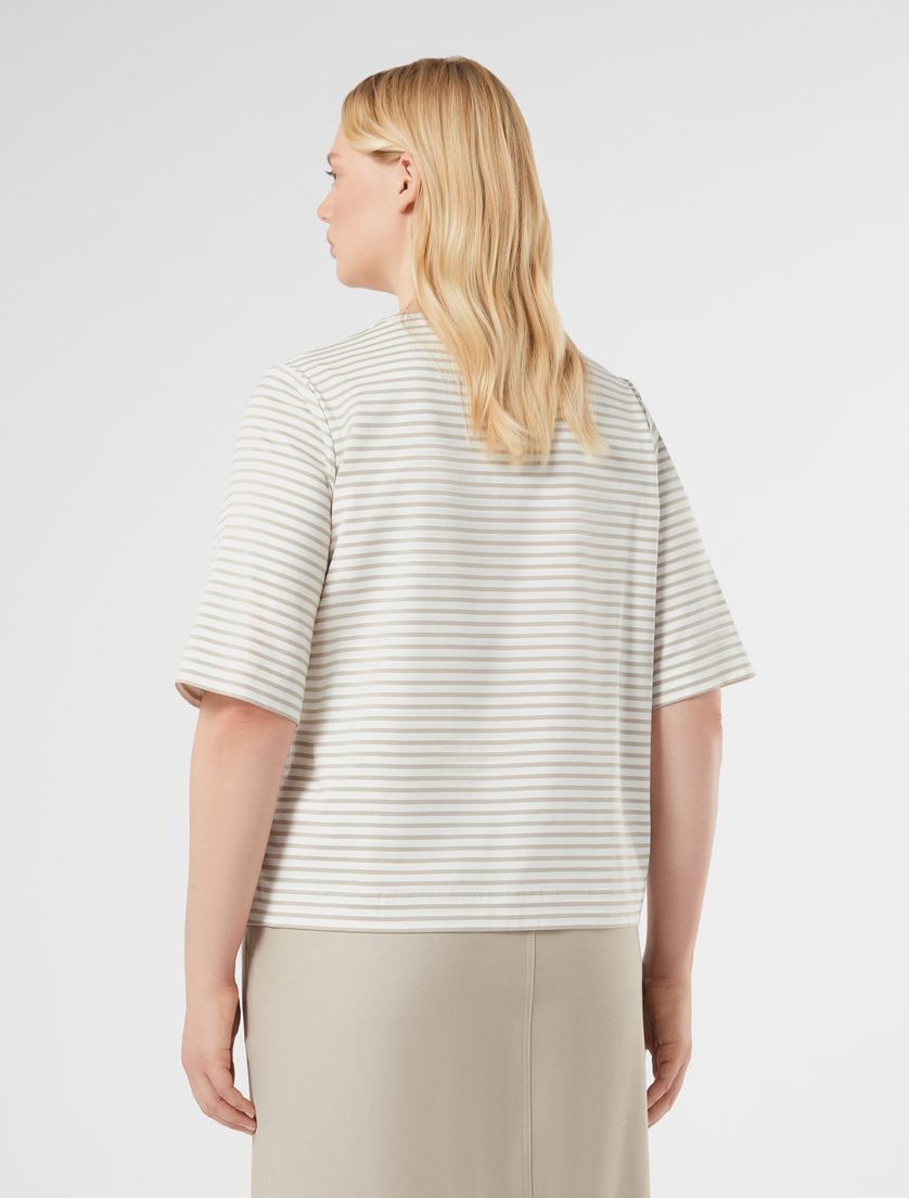 Cotton jersey T-shirt - TURTLEDOVE - Marina Rinaldi - 4