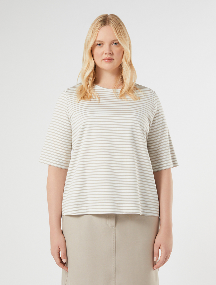 Cotton jersey T-shirt - TURTLEDOVE - Marina Rinaldi - 3