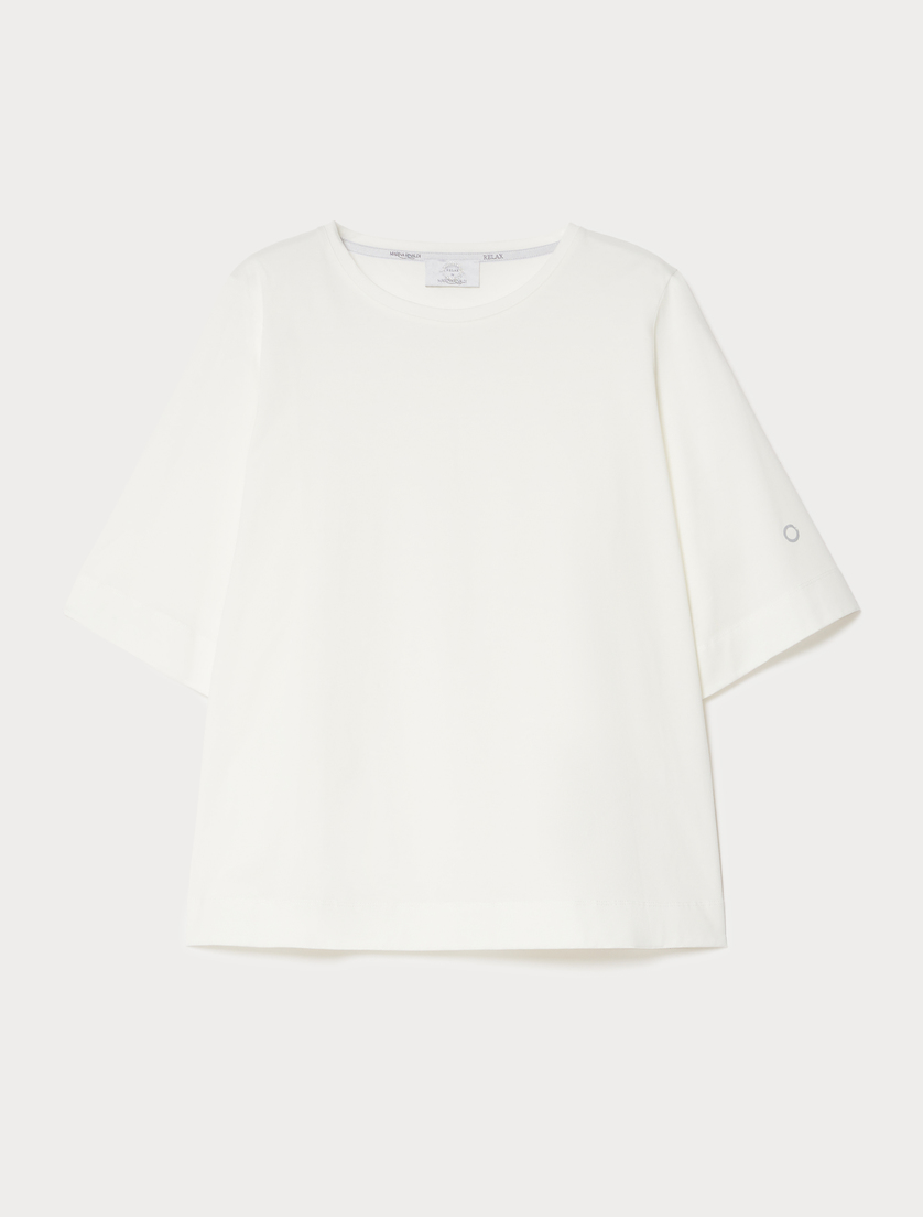 Cotton jersey T-shirt - IVORY - Marina Rinaldi