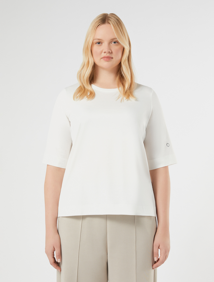 Cotton jersey T-shirt - IVORY - Marina Rinaldi - 3