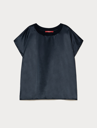 Jersey and satin T-shirt - Marina Rinaldi