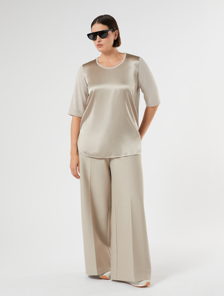 Jersey and silk T-shirt - Marina Rinaldi