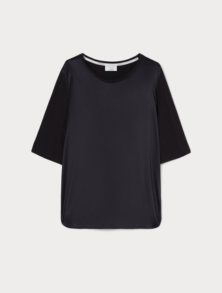 T-Shirt aus Jersey und Seide - Marina Rinaldi