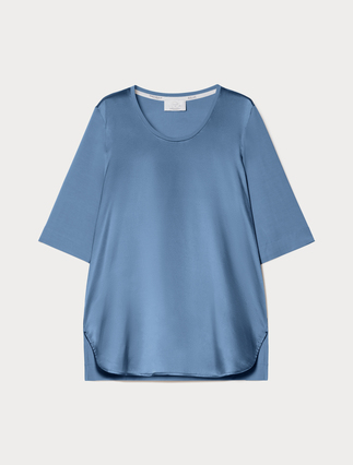 Jersey and silk T-shirt - Marina Rinaldi