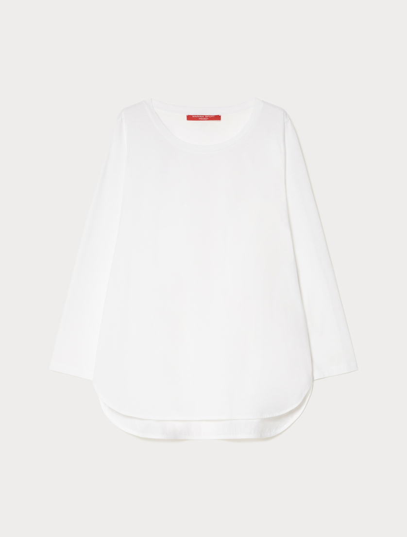 T-shirt en jersey de coton - BLANC NEUTRE - Marina Rinaldi